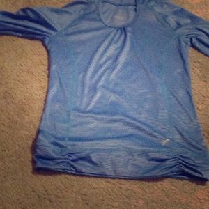 Blue striped long sleeve shirt